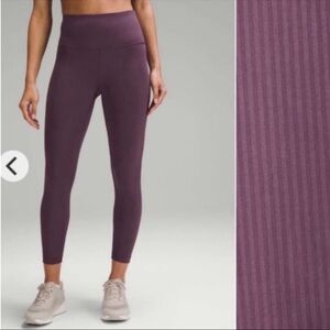 Like New Lululemon Wunder Train High-Rise Ribbed Tight 25". Size 10